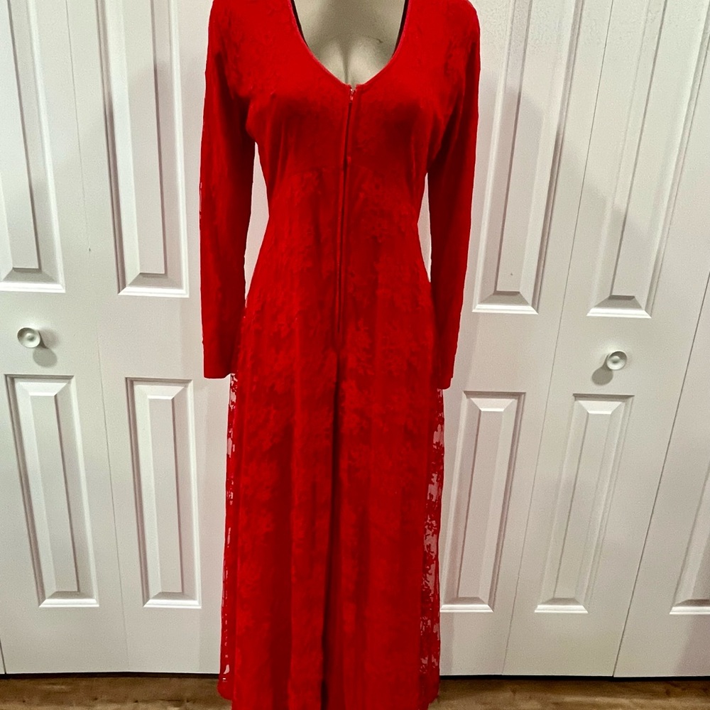 Vintage Jumpsuit with Lace Overlay 1960-1970’s